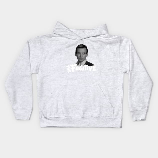 The Fugitive - David Janssen - 60s Tv Show Kids Hoodie by wildzerouk